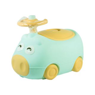 BABAMAMA POTTY SEAT PIG WITH STEERING WHEEL (GREEN)