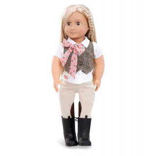 OUR GENERATION RIDING DOLL W/TWEED VEST