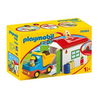 PLAYMOBIL CONSTRUCTION TRUCK WITH GARAGE