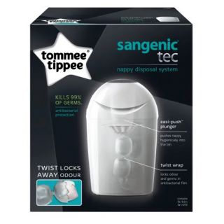 TOMMEE TIPPEE - SANGENIC TEC TUB - 28 NAPPIES - WHITE