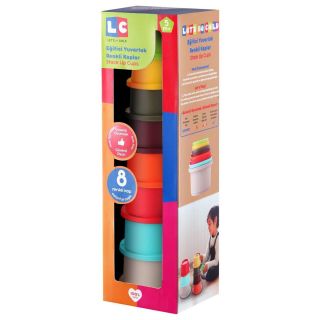 Let's Be Child Educational Colorful Round Containers 