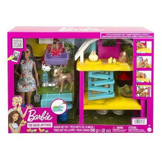 BARBIE PLAYSET WITH DOUGH AND ANIMALS
