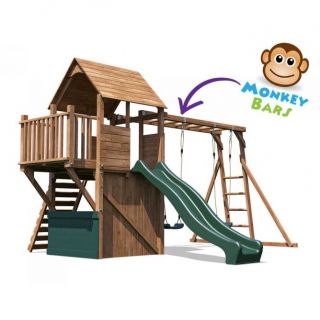 DUNSTER HOUSE BALCONY FORT SEARCHER CLIMBING FRAME, 380 x 465 x 280 cm