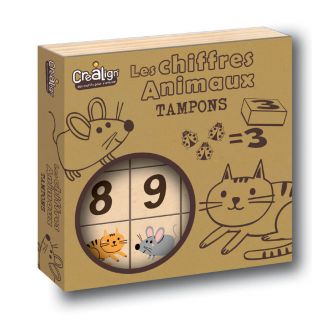 CREALIGN - TAMPONS LES CHIFFRES ANIMAUX