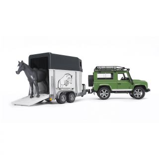 Land Rover Defender With Horse Trailer & Horse