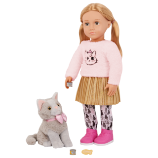 OUR GENERATION DOLL-MELENA AND MITTENS