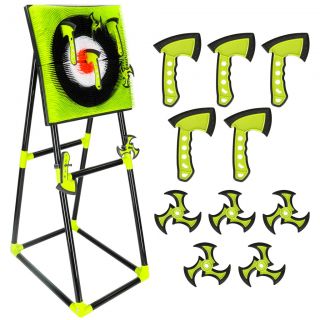 AJ SPORTZ - 2 IN 1 AXES & STARS TARGET SET - (140X70X50cm)