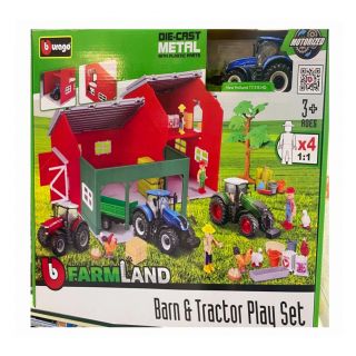 BBURAGO FARM LAND & TRACTOR PLAYSET 2-CTN