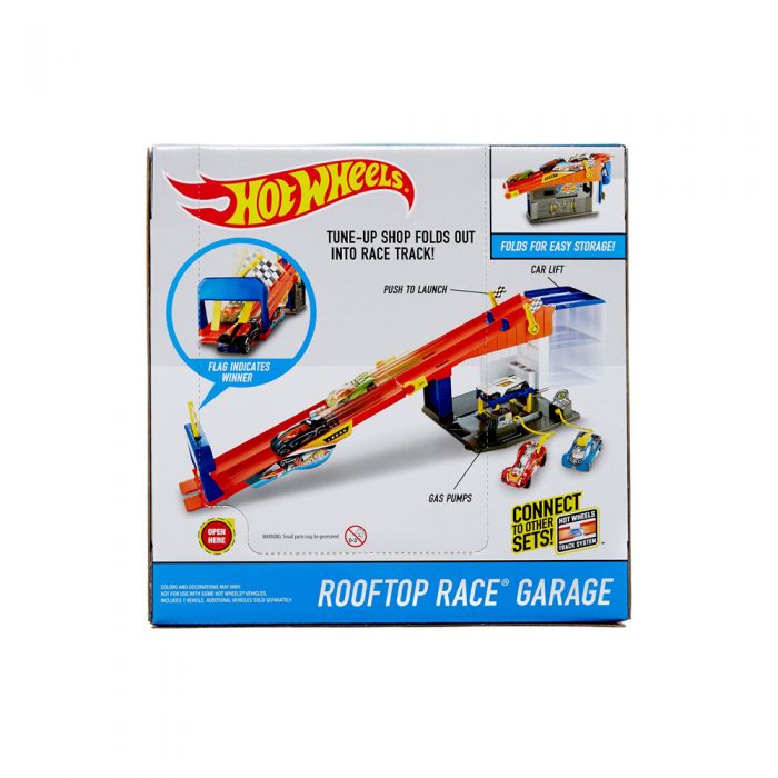 hot wheels rooftop race garage playset