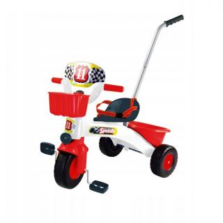 MOCHTOYS PLASTIC TRICYCLE WITH HANDLE AND FREEWHEEL