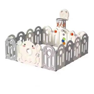 KIDS PLAY YARD PLASTIC - BABY PLAYPEN 200 X 206 cm (GREY)