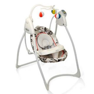 GRACO - LOVIN HUG 6 SPEED SWING WITH MUSIC - (PATCHWORK GREY COLOR)