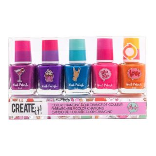 CREATE IT! NAIL POLISH COLOR CHANGING 5 PACK DISPLAY