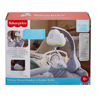 FISHER PRICE RAINBOW SHOWERS BASSINET TO BEDSIDE MOBILE