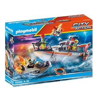 PLAYMOBIL SEA RESCUE FIRE RESCUE WITH WATERCRAFT