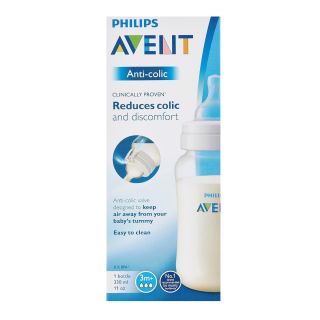 AVENT 330 ml ANTI-COLIC FEEDING BOTTLE WITH AIRFREE VENT 3 MONTHS+