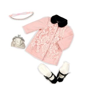 OUR GENERATION COAT WITH LACE OUTFIT