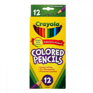 CRAYOLA - 12 COLORED PENCILS