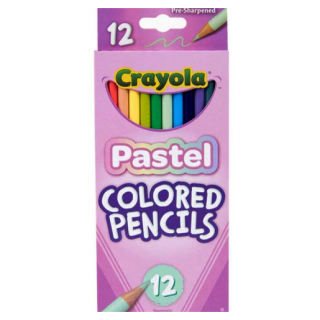 CRAYOLA - PASTEL 12 COLORED PENCILS