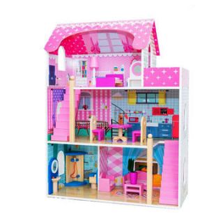 LARGE WOODEN VILLA DOLL WOOD HOUSE