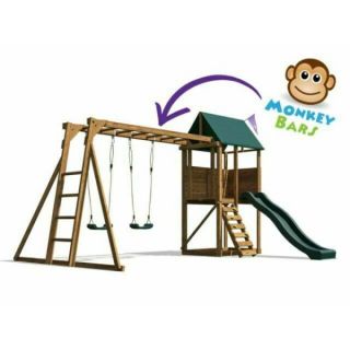 DUNSTER HOUSE SQUIRRELFORT CLIMBING FRAME, (W:4M X D:3.5M)