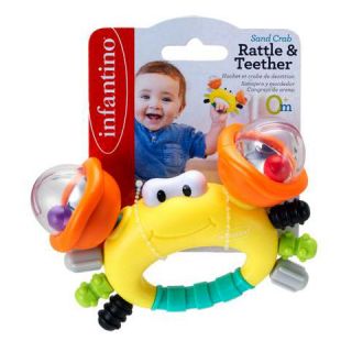 INFANTINO - RATTLE & TEETHER SAND CRAB