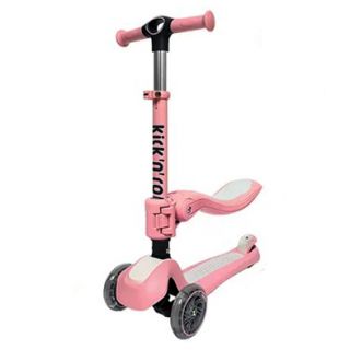 KICK N ROLL 2-IN-1 FOLDABLE KICK SCOOTER - PINK