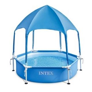 INTEX METAL FRAME POOL 1.83 X 0.38m WITH CANOPY NO FILTER