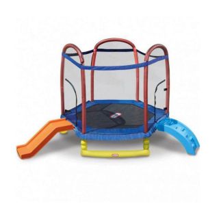 LITTLE TIKES CLIMB AND SLIDE 7FT TRAMPOLINE