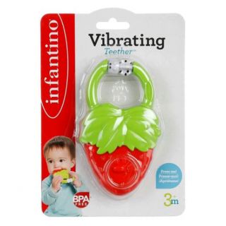 INFANTINO VIBRATING TEETHER - STRAWBERRY