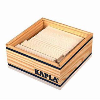 KAPLA 40 SQUARES - 40 COLOURED PLANKS IN A WOODEN CASE - WHITE