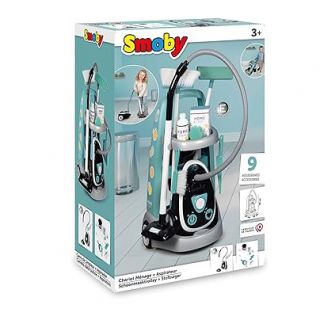 SMOBY-CLEANING TROLLEY WITH VACUUM CLEANER