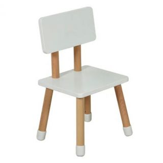 WOOD SINGLE CHAIR WHITE (32 X 28 X 28 cm)