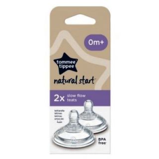 TOMMEE TIPPEE - NATURAL START SLOW FLOW TEATS (2 PCS) 0m+