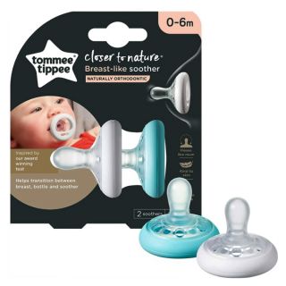 TOMMEE TIPPEE - CTN BREAST LIKE SOOTHERS (2 PCS) 0 - 6 months