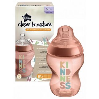 TOMMEE TIPPEE - CLOSER TO NATURE SLOW FLOW BOTTLE 260ML PINK (1 PCS)